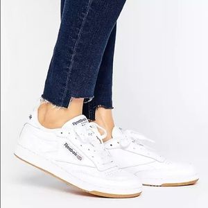 Reebok Club C 85 sneakers - white with gum sole